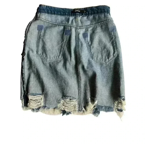HUDSON  LULU DISTRESSED 5 POCKET WOMEN’S DENIM PENCIL SKIRT•MEDIUM DENIM… - Picture 7 of 10
